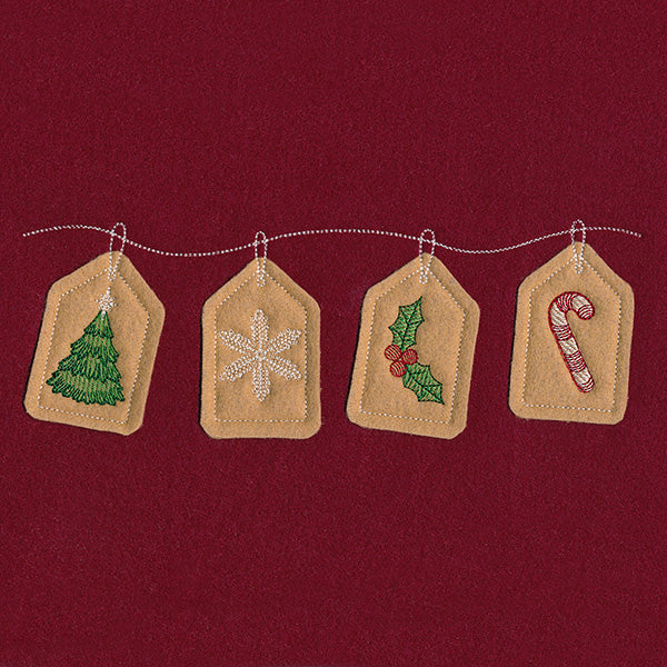 Christmas Tags Border (Applique) โ Embroidery Library