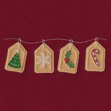 Christmas Tags Border (Applique)