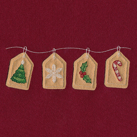 Christmas Tags Border (Applique)