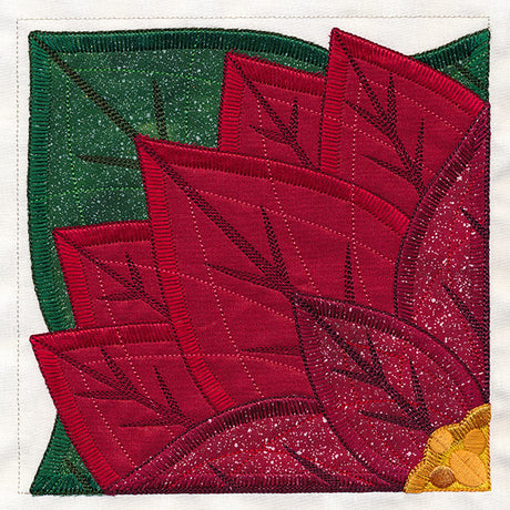 Quarter Poinsettia Flower (Applique)