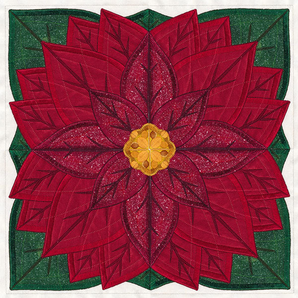Quarter Poinsettia Flower (Applique)