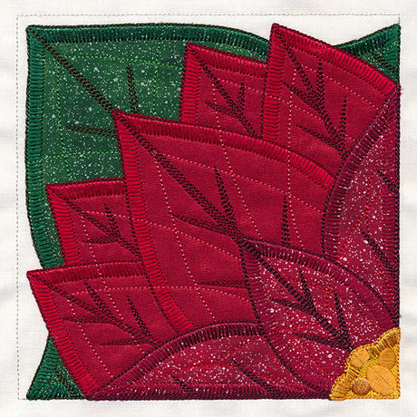 Quarter Poinsettia Flower (Applique)