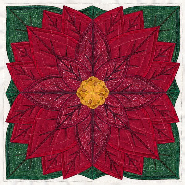 Quarter Poinsettia Flower (Applique)