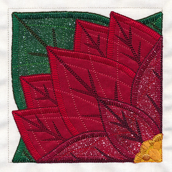Quarter Poinsettia Flower (Applique)