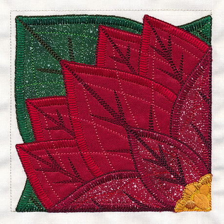 Quarter Poinsettia Flower (Applique)