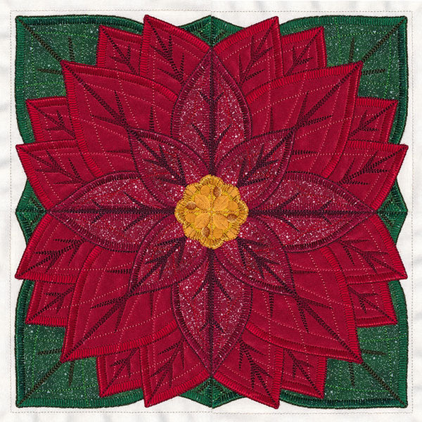 Quarter Poinsettia Flower (Applique)