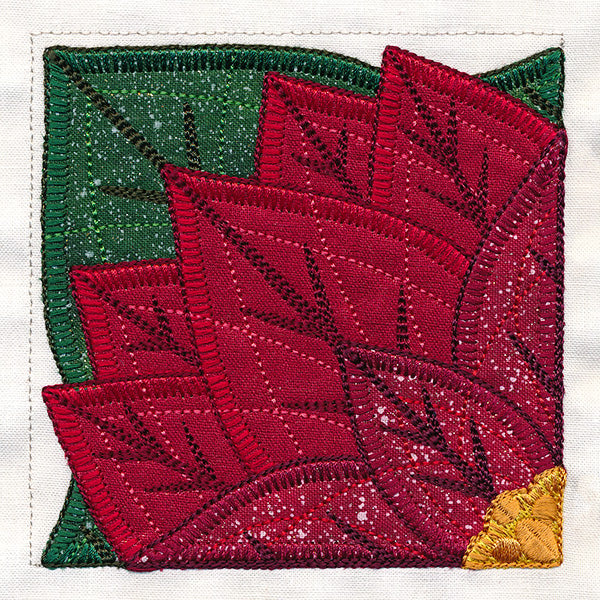 Quarter Poinsettia Flower (Applique)