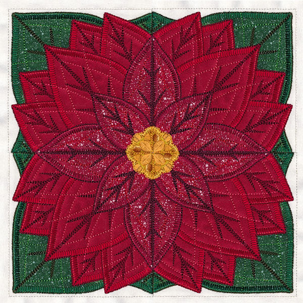 Quarter Poinsettia Flower (Applique)