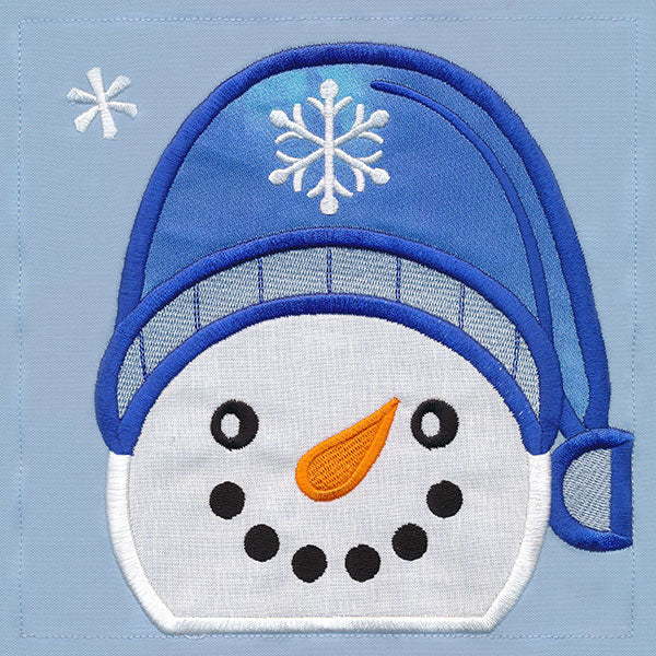 Warm Winter Welcome Snowman - Head (Applique)