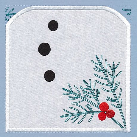 Warm Winter Welcome Snowman - Bottom Buttons (Applique)
