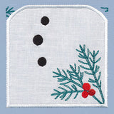 Warm Winter Welcome Snowman - Bottom Buttons (Applique)