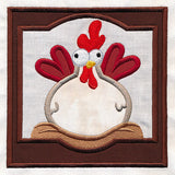 Crazy Coop Chicken Square - Henrietta (Quilt Block)