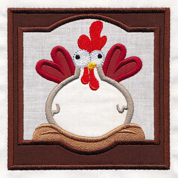 Crazy Coop Chicken Square - Henrietta (Quilt Block)