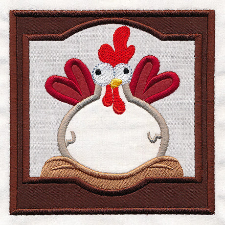 Crazy Coop Chicken Square - Henrietta (Quilt Block)