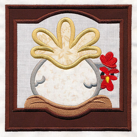 Crazy Coop Chicken Square - Gertrude (Quilt Block)