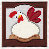 Crazy Coop Chicken Square - Janet (Quilt Block)