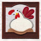 Crazy Coop Chicken Square - Janet (Quilt Block)
