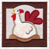 Crazy Coop Chicken Square - Sheila (Quilt Block)