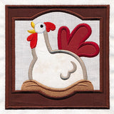 Crazy Coop Chicken Square - Sheila (Quilt Block)