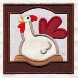 Crazy Coop Chicken Square - Sheila (Quilt Block)