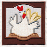 Crazy Coop Chicken Square - Bertha (Quilt Block)