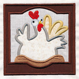 Crazy Coop Chicken Square - Bertha (Quilt Block)