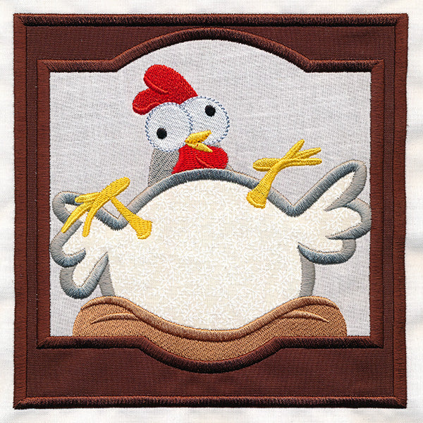 Crazy Coop Chicken Square - Dorothy (Quilt Block)