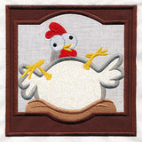 Crazy Coop Chicken Square - Dorothy (Quilt Block)
