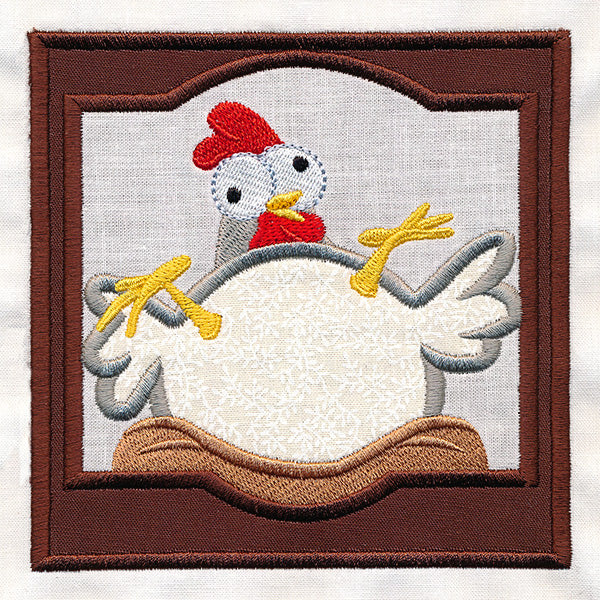 Crazy Coop Chicken Square - Dorothy (Quilt Block)