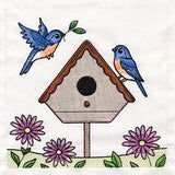 Birdhouse Block Party Build-A-Scene Square 1 (Applique)