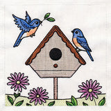 Birdhouse Block Party Build-A-Scene Square 1 (Applique)