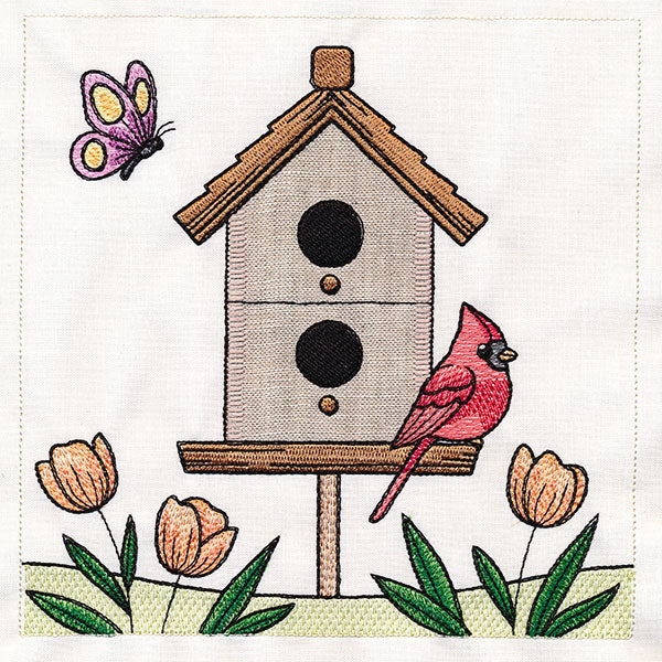 Birdhouse Block Party Build-A-Scene Square 2 (Applique)