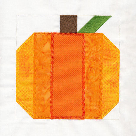 Harvest Pumpkin Quilt Block (In-the-Hoop)