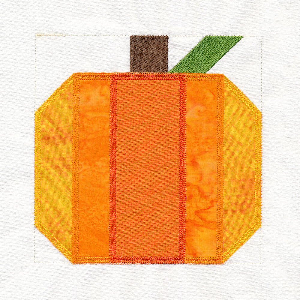 Harvest Pumpkin Quilt Block (In-the-Hoop)
