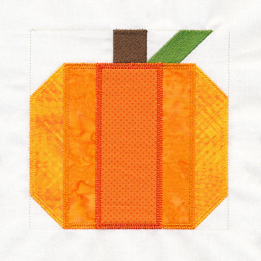 Harvest Pumpkin Quilt Block (In-the-Hoop)