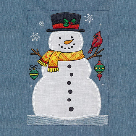 Winter Snowman Build-A-Scene Square 1 (Applique)