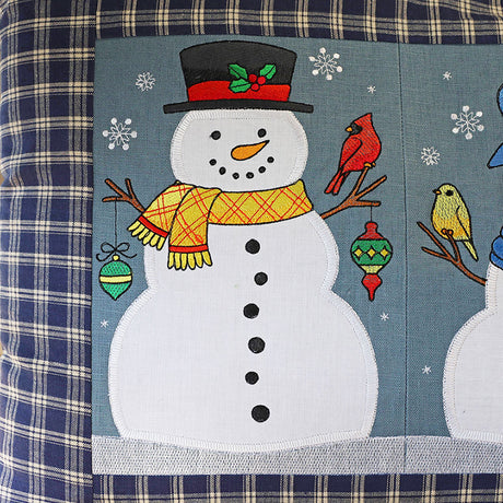 Winter Snowman Build-A-Scene Square 1 (Applique)