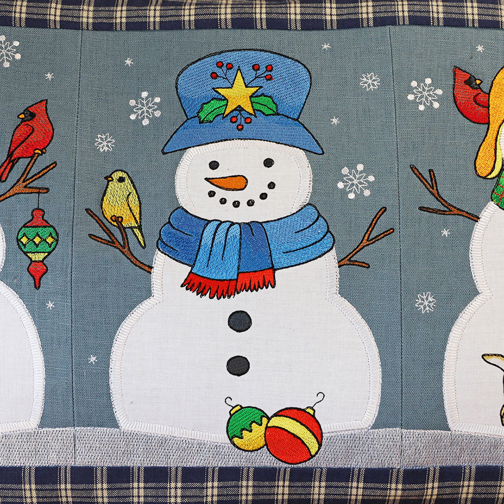 Winter Snowman Build-A-Scene Square 2 (Applique)