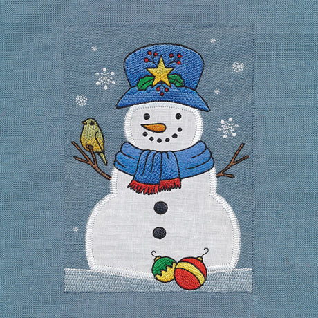 Winter Snowman Build-A-Scene Square 2 (Applique)