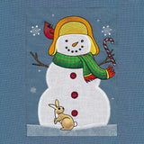 Winter Snowman Build-A-Scene Square 3 (Applique)