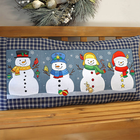 Winter Snowman Build-A-Scene Square 3 (Applique)