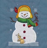 Winter Snowman Build-A-Scene Square 3 (Applique)