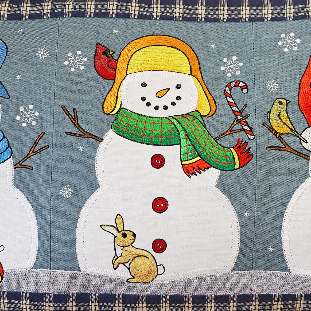 Winter Snowman Build-A-Scene Square 3 (Applique)
