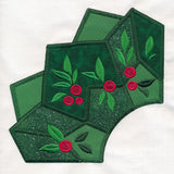 Quarter Holiday Wreath (Applique)