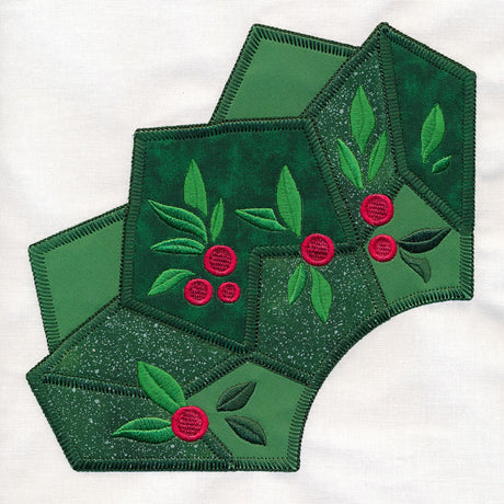 Quarter Holiday Wreath (Applique)