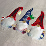 Fluffy Christmas Gnome Trio (Applique)