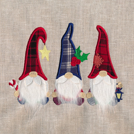 Fluffy Christmas Gnome Trio (Applique)
