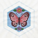 Springtime Quilt Hexagon - Butterfly (Applique)