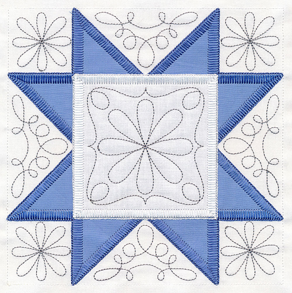 Prairie Star Quilt Block (In-the-Hoop)