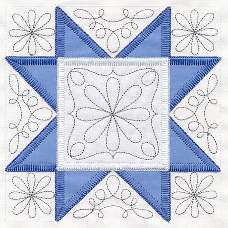 Prairie Star Quilt Block (In-the-Hoop)